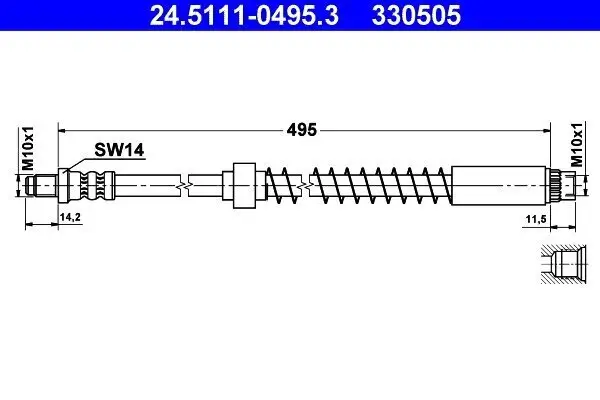 Bremsschlauch ATE 24.5111-0495.3