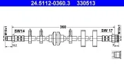 Bremsschlauch ATE 24.5112-0360.3