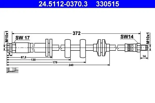 Bremsschlauch ATE 24.5112-0370.3