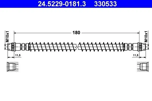 Bremsschlauch ATE 24.5229-0181.3