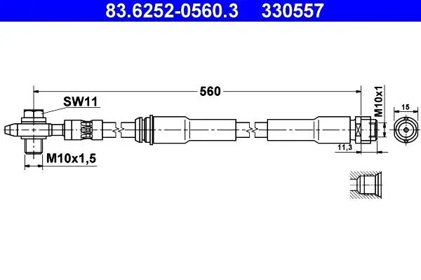Bremsschlauch Vorderachse ATE 83.6252-0560.3