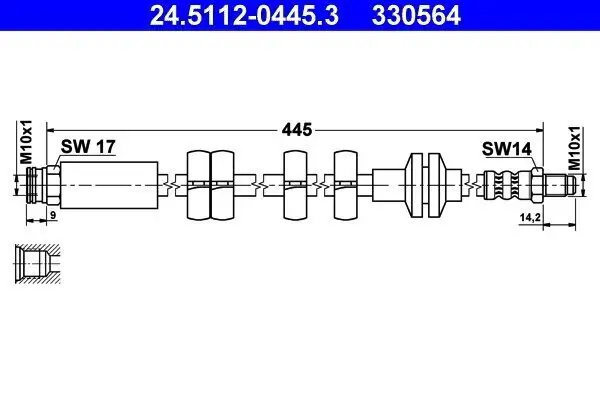 Bremsschlauch ATE 24.5112-0445.3