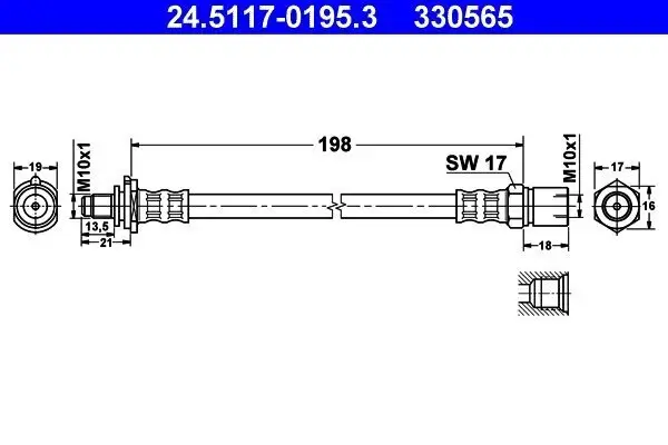 Bremsschlauch ATE 24.5117-0195.3