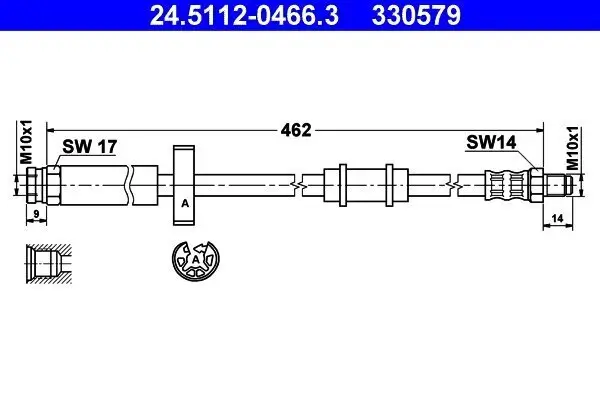 Bremsschlauch ATE 24.5112-0466.3