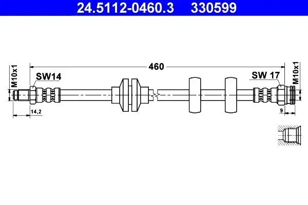 Bremsschlauch ATE 24.5112-0460.3