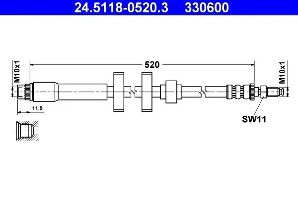 Bremsschlauch ATE 24.5118-0520.3