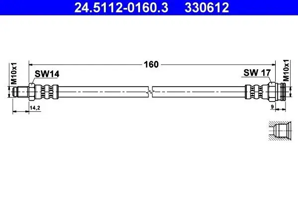 Bremsschlauch ATE 24.5112-0160.3