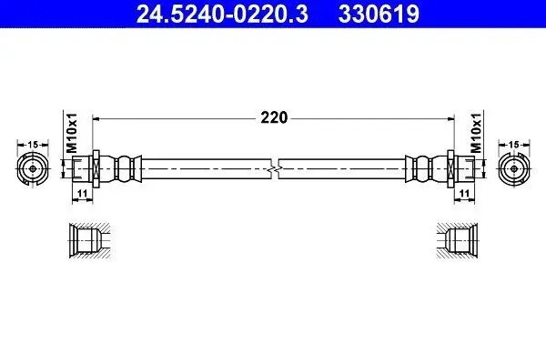 Bremsschlauch ATE 24.5240-0220.3