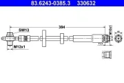 Bremsschlauch Vorderachse ATE 83.6243-0385.3