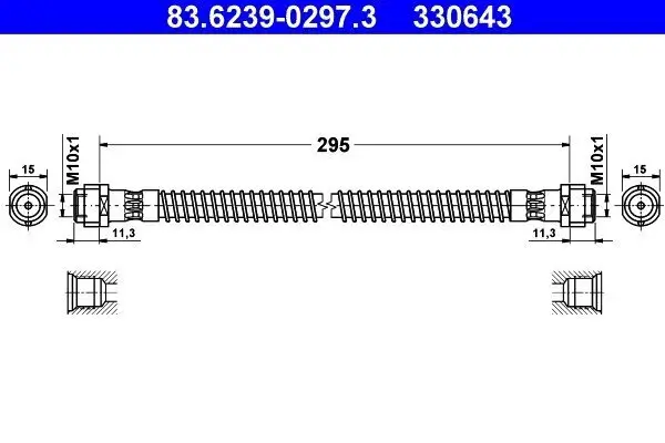 Bremsschlauch ATE 83.6239-0297.3