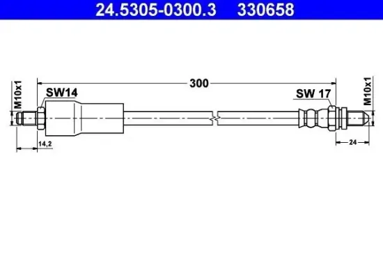 Bremsschlauch ATE 24.5305-0300.3 Bild Bremsschlauch ATE 24.5305-0300.3