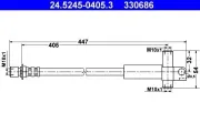 Bremsschlauch Hinterachse ATE 24.5245-0405.3