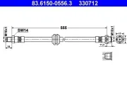 Bremsschlauch Vorderachse ATE 83.6150-0556.3