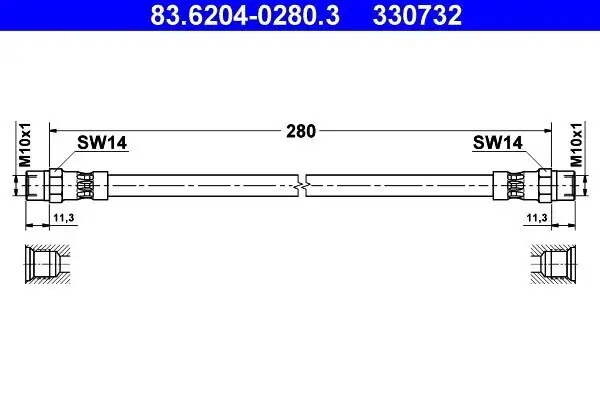 Bremsschlauch ATE 83.6204-0280.3