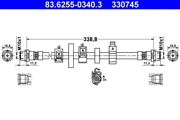 Bremsschlauch ATE 83.6255-0340.3