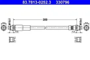 Bremsschlauch Vorderachse ATE 83.7813-0252.3