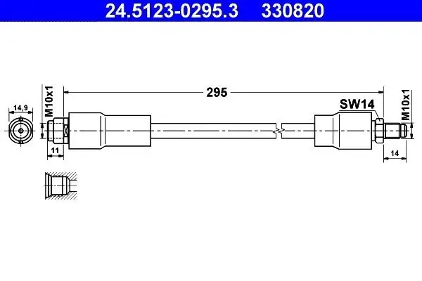 Bremsschlauch ATE 24.5123-0295.3