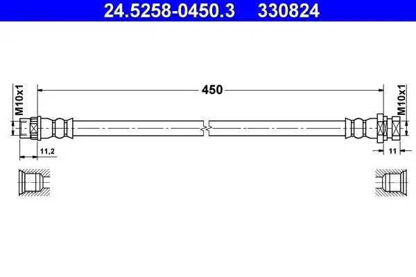 Bremsschlauch ATE 24.5258-0450.3
