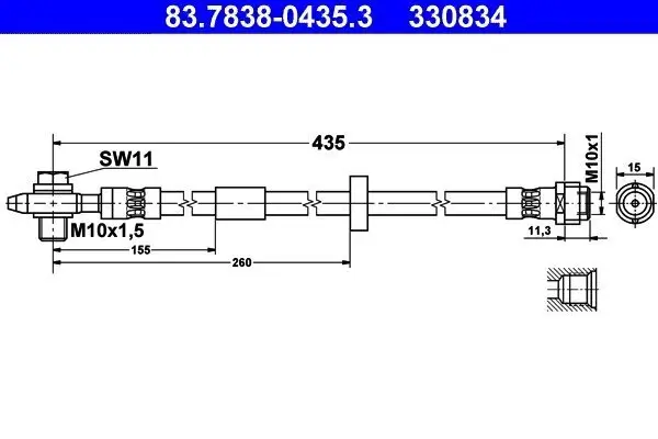 Bremsschlauch ATE 83.7838-0435.3