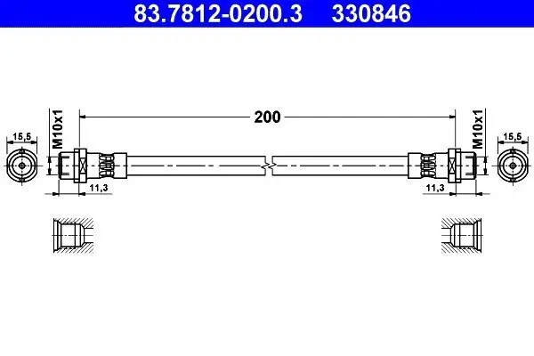 Bremsschlauch ATE 83.7812-0200.3