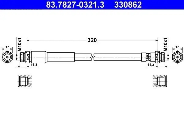 Bremsschlauch ATE 83.7827-0321.3