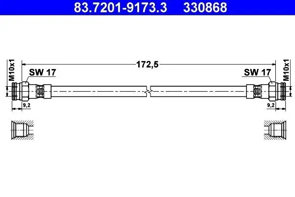 Bremsschlauch ATE 83.7201-9173.3