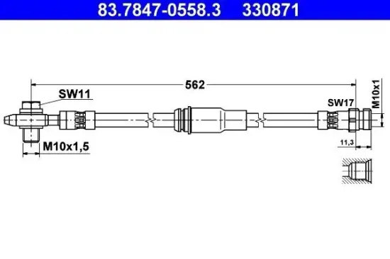 Bremsschlauch ATE 83.7847-0558.3 Bild Bremsschlauch ATE 83.7847-0558.3