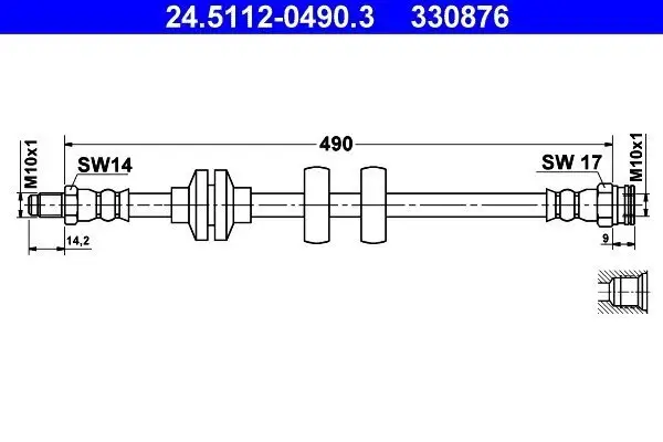 Bremsschlauch ATE 24.5112-0490.3