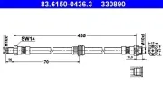 Bremsschlauch ATE 83.6150-0436.3