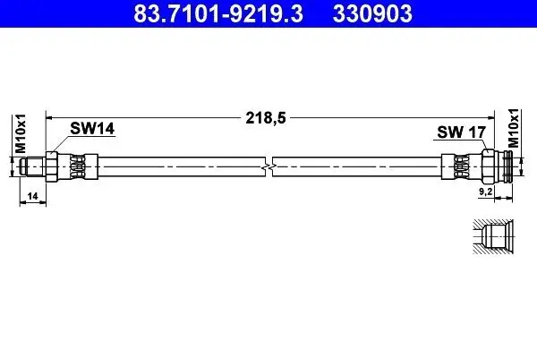 Bremsschlauch ATE 83.7101-9219.3