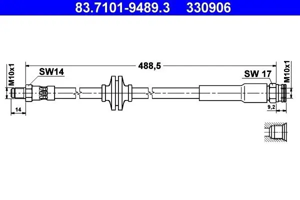 Bremsschlauch ATE 83.7101-9489.3