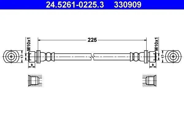 Bremsschlauch ATE 24.5261-0225.3