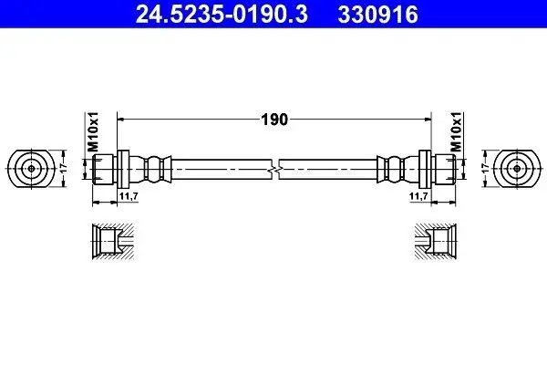 Bremsschlauch ATE 24.5235-0190.3