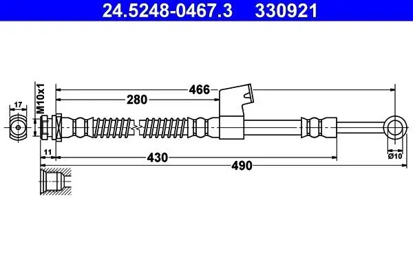 Bremsschlauch ATE 24.5248-0467.3