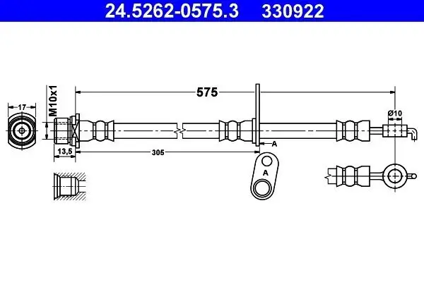 Bremsschlauch ATE 24.5262-0575.3
