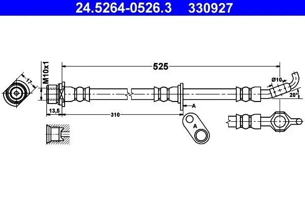 Bremsschlauch ATE 24.5264-0526.3