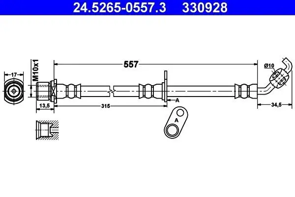 Bremsschlauch ATE 24.5265-0557.3