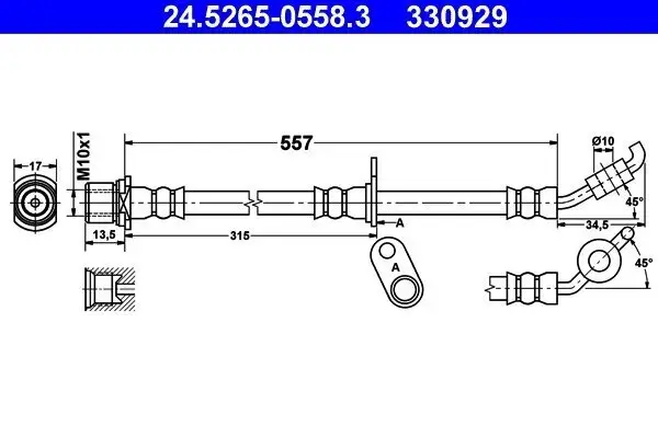 Bremsschlauch ATE 24.5265-0558.3