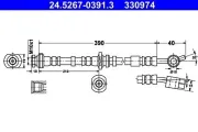 Bremsschlauch Vorderachse links ATE 24.5267-0391.3