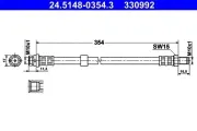 Bremsschlauch ATE 24.5148-0354.3