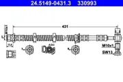 Bremsschlauch Vorderachse ATE 24.5149-0431.3