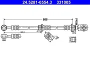 Bremsschlauch Hinterachse links ATE 24.5281-0554.3