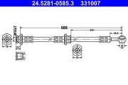 Bremsschlauch Hinterachse links ATE 24.5281-0585.3