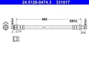 Bremsschlauch ATE 24.5126-0474.3