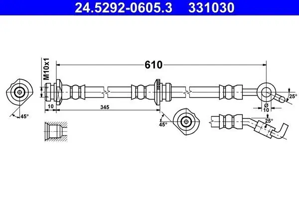 Bremsschlauch ATE 24.5292-0605.3