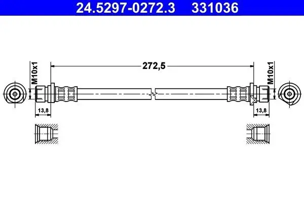 Bremsschlauch Hinterachse rechts ATE 24.5297-0272.3