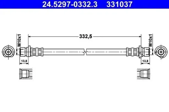 Bremsschlauch ATE 24.5297-0332.3 Bild Bremsschlauch ATE 24.5297-0332.3