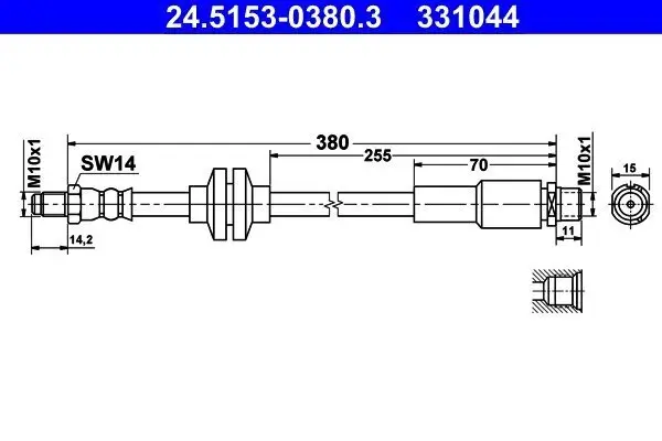 Bremsschlauch ATE 24.5153-0380.3