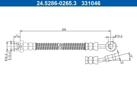 Bremsschlauch ATE 24.5286-0265.3 Bild Bremsschlauch ATE 24.5286-0265.3