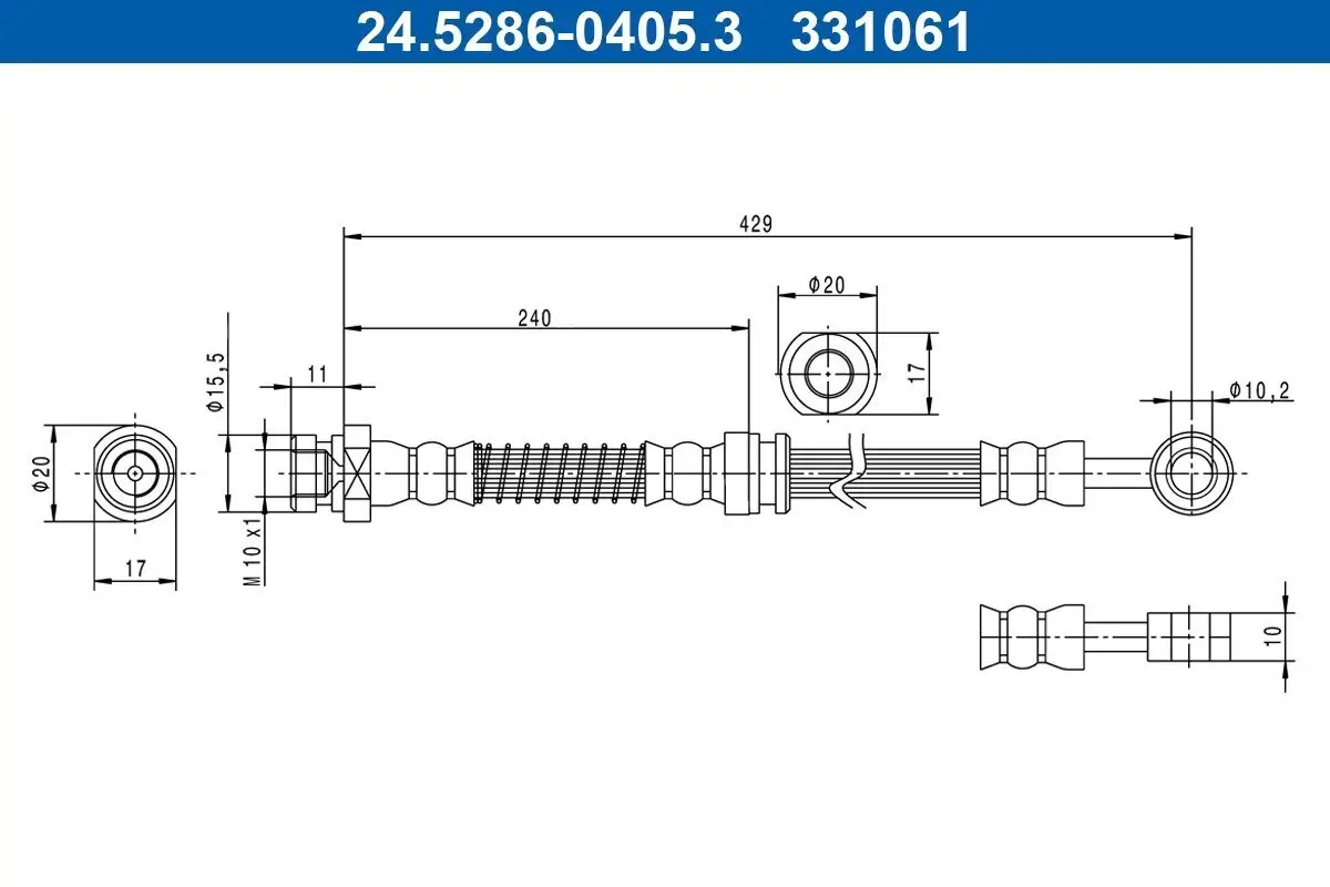 Bremsschlauch ATE 24.5286-0405.3